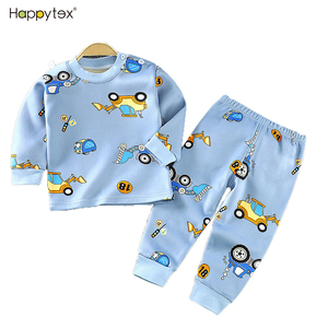 Pantalon Long et <span class=keywords><strong>chaud</strong></span> à manches longues, style européen et moderne, <span class=keywords><strong>pyjama</strong></span> doux pour fille, enfants, avec impression de dessin animé, Logo personnalisé - Product Image 1