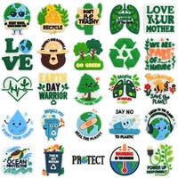 Breloques de chaussures en PVC pour sabots, écologiques et recyclables, à faire soi-même, avec motifs tortue, arbre, goutte d'eau, pour la protection de l'environnement terrestre, accessoires pour chaussures