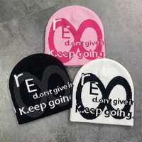 Fabricants de bonnets réversibles personnalisés, impression intégrale, jacquard, Y2K, sans revers, bonnet d'hiver en tricot avec logo