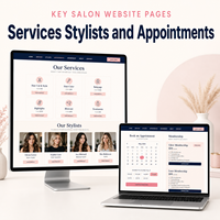 Diseño y Desarrollo de Sitios Web Personalizados para Salones de Belleza con Menú de Servicios, Perfiles de Personal y Reserva de Citas