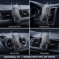 Support de téléphone de voiture à fixation par gravité pour grille d'aération, avec pince de serrage automatique, universel, utilisation à une main, OEM, vente en gros pour flotte de taxis