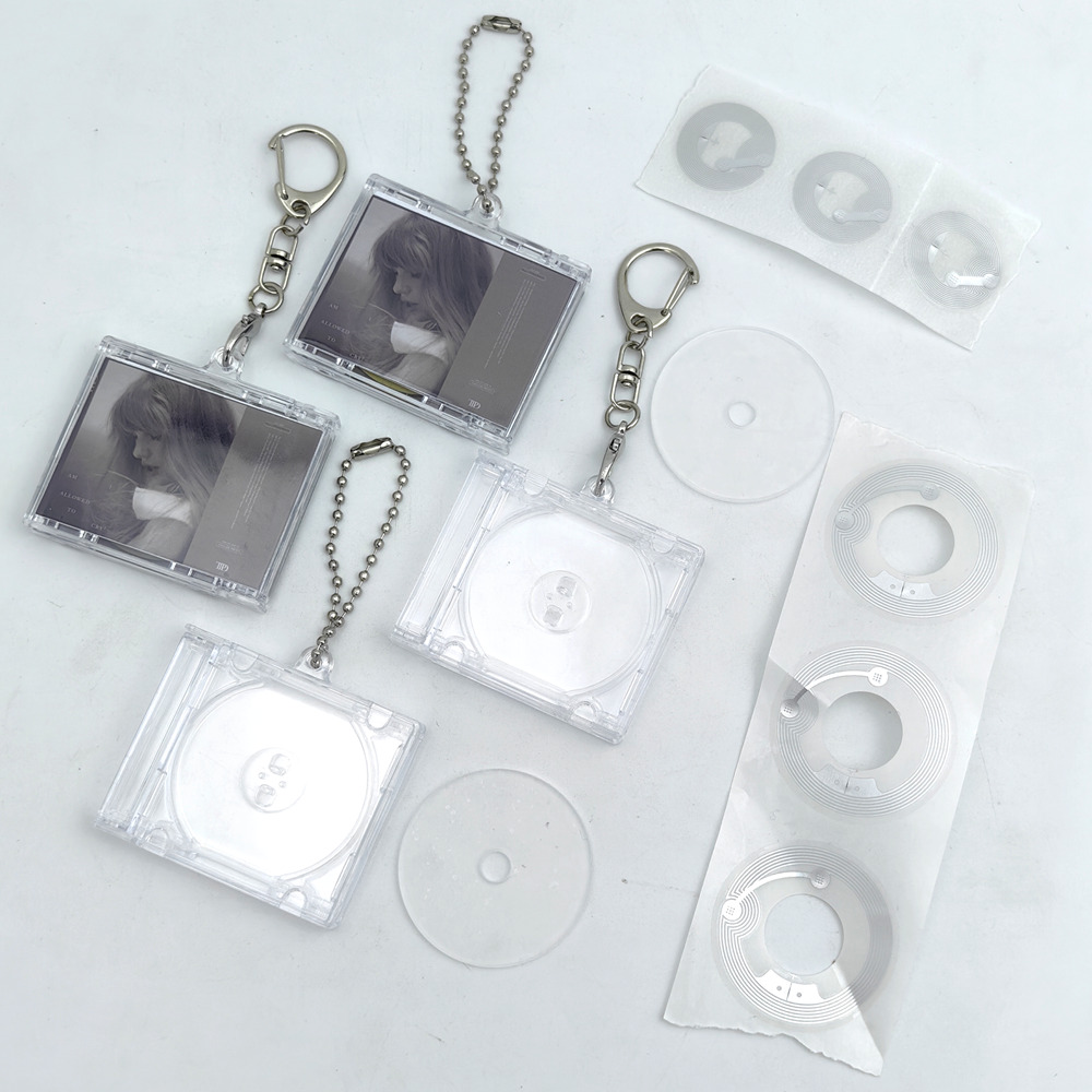 カスタマイズ可能なミニcdアルバムnfcキーホルダーデザインで、あなた