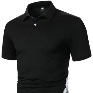 Stile personalizzato Casual pianura manica corta Golf per uomo Polo T-shirt 100% cotone ricamato Plus Size Polo