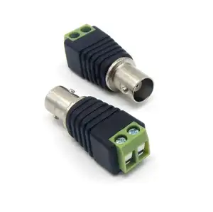 12V BNC Pria Wanita konektor Coax CAT5 Video Balun steker adaptor untuk Led Strip lampu CCTV aksesori kamera