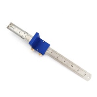 Règle de menuisier en acier inoxydable de 300mm Scribe the Line pour menuiserie