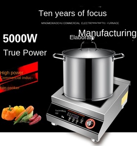 Cuisinière à induction électrique commerciale 2000W haute puissance en acier inoxydable, commande tactile, encastrable, 24 sorties directes d'usine, pour soupes - Product Image 4