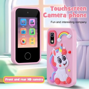 Childrens Touchscreen Camera Phone Pink Unicorn Design 2.8 Inch HD Front Rear Camera Educational Toy For Kids - Product Image 1