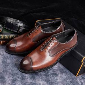 Zapatos Formales de Negocios para Hombre, Modernos, con Cordones, de Caña Baja, Hechos a Mano, con Parte Superior de Cuero Vacuno, que Aumentan la Altura, Impermeables y Antideslizantes - Product Image 3