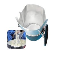 Sac cylindrique ouvert de 20 L en aluminium avec doublure en feuille d'aluminium, fond rond, résistant à l'humidité, recyclable, thermoscellable