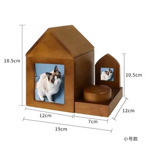 Urnas de madera personalizables para cremación de mascotas, casa para gatos, ataúdes para mascotas, sentimientos de sustento, personalización, urnas <span class=keywords><strong>funerarias</strong></span> de madera para perros y gatos - Product Image 6