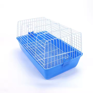 Fil de fer de qualité supérieure et plateau en plastique grand lapin néerlandais cochon cage cobaye cage de transport de lapin pour l'élevage de lapins - Product Image 5