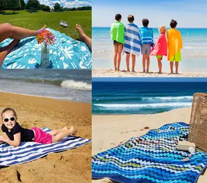 Toalla de playa con logotipo personalizado, toalla de Playa Grande de microfibra con diseño personalizado, envío rápido, Verano
