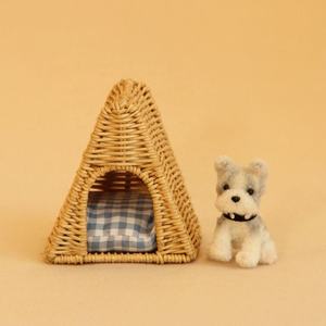 Gato en Miniatura 1:12 Hecho a Mano con Varillas Retorcidas, Nido de Gato Tejido a Mano Puro, Nido de Juguete Sintético en Miniatura, Pieza Decorativa para Mascotas, Decoración - Product Image 6