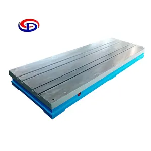 Placa de superfície de ferro fundido da plataforma do trabalho de ferro fundido durável personalizado com espaços t