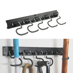 Herramienta de almacenamiento negra de acero inoxidable Dip Home Garden Wall Hanging Ladder <span class=keywords><strong>Hook</strong></span> Garage Hangers Garage Hooks Heavy Duty - Product Image 6