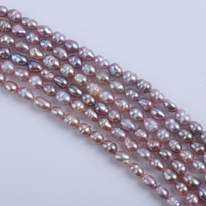 Perles de riz d'eau douce naturelles de 18 cm, 4-5 mm, en gros, bandes courtes, bracelets semi-finis, matériaux de bijouterie DIY, perles en vrac - Product Image 3
