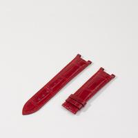 Bracelet de montre en cuir d'alligator brillant de 16 mm, design convivial, sangle extensible durable, multicolore, doublure en cuir tanné végétal