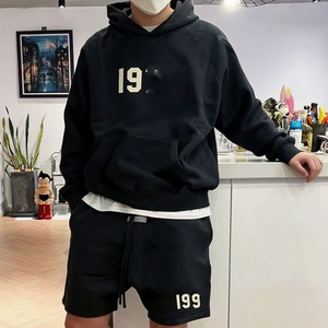 Felpa <span class=keywords><strong>con</strong></span> cappuccio oversize personalizzata unisex invernale <span class=keywords><strong>con</strong></span> ricamo 3D e copriviso - Fear God - Product Image 3