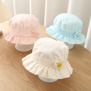 Chapeau seau de soleil en coton mignon pour nouveau-né garçons infantile ours casquette de Baseball Protection UV pour bébé de <span class=keywords><strong>0</strong></span> à 8 <span class=keywords><strong>mois</strong></span> - Product Image 6