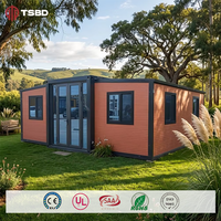 Casa Prefabricada de Lujo de 40 pies x 20 pies, Villa Prefabricada de 2, 3 y 4 Dormitorios, Casa Contenedor Plegable y Expandible, Casa Móvil Portátil