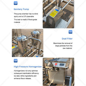 OCEAN Small 250l 300l Tanque de enfriamiento de calefacción Pasteurizador de leche y máquina homogeneizadora para leche - Product Image 3