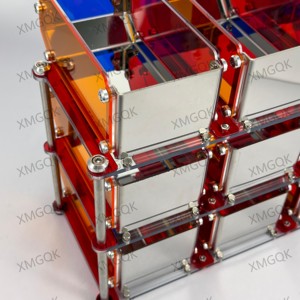 Bauhaus Style Transparent Acrylic Desktop <b>Storage</b> <b>Box</b> Office Desk Organizer <b>Storage</b> Rack for Cosmetic Stationery Home Use - Product Image 4