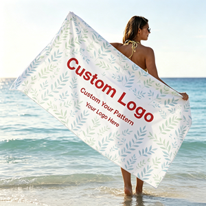 Serviette de plage en coton personnalisée avec impression sur mesure, livraison incluse - Product Image 1