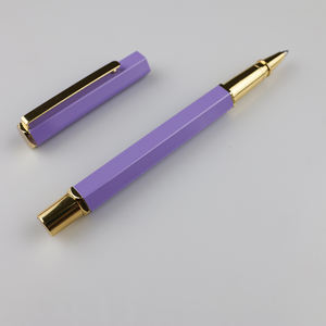 GemFully mor Ofis Malzemeleri Newyes Altıgen Promosyon Hediye Metal Süblimasyon pembe Kalem Özel logo Özel Jel Mürekkepli Kalemler logolu - Product Image 4