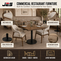 Meubles en bois pour hôtel, restaurant commercial, ensembles de tables et de chaises, chaises rembourrées, projets de design d'intérieur d'hôtel sur mesure