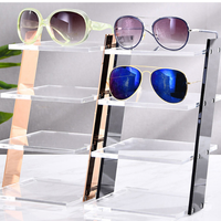 Présentoir pour lunettes et lunettes de soleil en acrylique Acre Table de promotion personnalisée Support d'échelle portable moderne à étagère unique pour supermarché