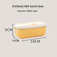 Boîte à lunch rectangulaire isotherme multicouche en acier inoxydable 304 Zhongzhi, conteneur alimentaire portable, anti-fuite, moderne