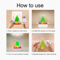 Tableau Lumineux à LED Effaçable à Sec en Acrylique pour Tracé, Peinture et Écriture, Jouet Éducatif pour Enfants