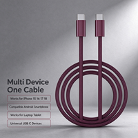 Câble USB-C vers USB-C Premium 65W, Charge Rapide 480 Mbps, Coque Métallique Tressée pour iPhone 15 16 17 18, Ordinateur Portable Android, Cordon de Données