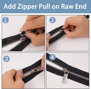 Deoward <b>Zipper</b> Pull <b>Replacement</b> Metal <b>Zipper</b> Handle Mend Fixer Tab Repair For Luggage Backpacks Suitcases Jackets Purses Handbag - Product Image 6