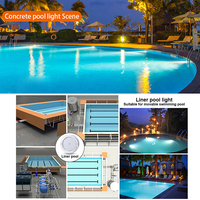 Lumière de piscine à film AC 12V, multicolore, remplie de résine ABS, étanche IP68, éclairage LED RGB sous-marin, télécommande à intensité variable