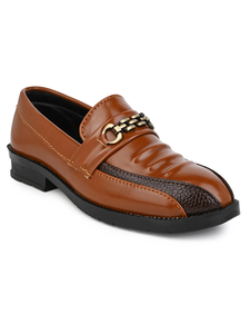 Trendy Tan Leather <b>Boots</b> for Boys Lightweight Comfortable Lace Up Soft Sole Fashion Footwear for Everyday Use - Product Image 3