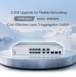 Switch HUA WEI S310S-4P8UN2X de 12 Puertos POE++ QoS SNMP Apilable para Mejorar la Eficiencia de la Red Empresarial - Product Image 1