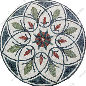 Médaillon <span class=keywords><strong>de</strong></span> sol rond en marbre motif <span class=keywords><strong>de</strong></span> tapis <span class=keywords><strong>de</strong></span> mosaïque en <span class=keywords><strong>pierre</strong></span> et mosaïque circulaire grand médaillon Design <span class=keywords><strong>de</strong></span> sol - Product Image 1