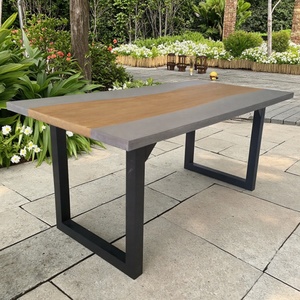 โต๊ะยาว GRC สำหรับโฮมออฟฟิศและรับประทานอาหาร ใช้ได้ทั้งในร่มและกลางแจ้ง เหมาะสำหรับลานบ้าน โรงแรม เฟอร์นิเจอร์ปูนซีเมนต์จากโรงงานโดยตรง - Product Image 2