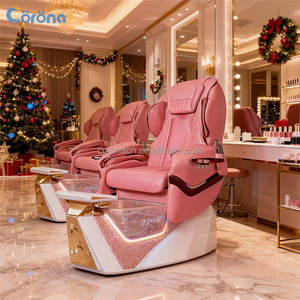 Professioneller Ergonomischer Pedikürstuhl für Salons mit Massagefunktion, Rosa - Product Image 2