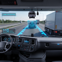 Caméra embarquée AI 2K 4G LTE avec ADAS, DMS, BSD et contrôle à distance cloud, conçue pour la gestion de flotte CMSV6/GPS51