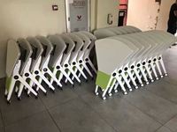 Bureau de formation modulaire combinable à roulettes, pliable et empilable, idéal pour l'éducation – Vente directe usine