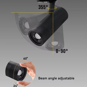 Angle de faisceau de 355 degrés ajuster 220-240V AC 2700K 3000K 4000K 3 phases zoomable led track light - Product Image 1