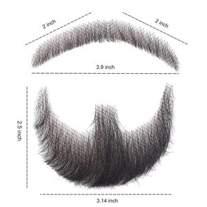 Ensemble de fausse <span class=keywords><strong>barbe</strong></span> et moustache en cheveux humains de qualité supérieure - Entièrement noué à <span class=keywords><strong>la</strong></span> main, <span class=keywords><strong>barbe</strong></span> de chèvre naturelle ultra-réaliste pour hommes, cosplay et usage quotidien - Product Image 3