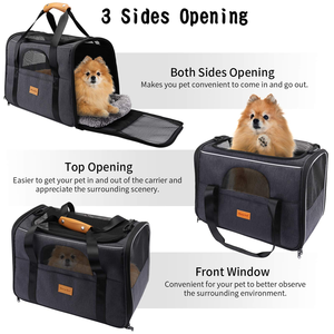 Sac de transport portable personnalisé pour petits animaux, populaire, de qualité supérieure, respirant, avec pochettes en maille anti-rayures et rembourrage doux - Product Image 3