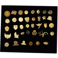 Cadeaux d'aviation en forme d'avion en or 24 carats Broche d'avion en métal Airbus Badges d'ailes d'aviateur de ligne aérienne
