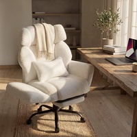 Chaise de bureau exécutive populaire avec accoudoirs réversibles croisés, support lombaire en boucle, pour le travail et l'ordinateur (violet)