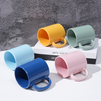 Tasses en céramique personnalisées vierges avec grande poignée en C, tasses DIY personnalisables pour cadeaux d'entreprise, articles promotionnels