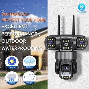 Cámara IP Wifi V380 Pro para Exteriores, 12MP 6K, Triple Lente, Triple Pantalla, Monitor de Video de Seguridad, Visión Nocturna, Impermeable, CCTV - Product Image 4
