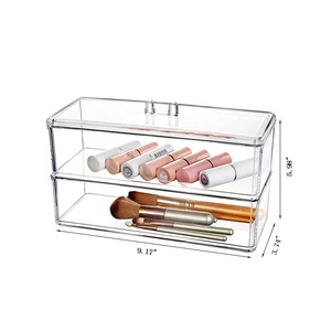 Transparente maquillaje organizador tres-color <span class=keywords><strong>hisopo</strong></span> <span class=keywords><strong>de</strong></span> algodón almohadilla <span class=keywords><strong>de</strong></span> algodón, caja <span class=keywords><strong>de</strong></span> almacenamiento <span class=keywords><strong>de</strong></span> escritorio - Product Image 2
